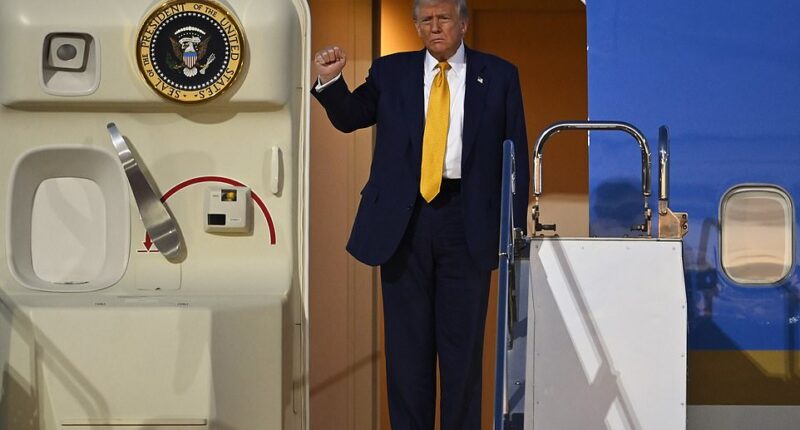 President Donald Trump touched down in Tokyo Monday, where he'll meet the country's new prime minister, Sanae Takaichi, before jetting off to South Korea for his high-stakes meeting with Chinese leader Xi Jinping. The two leaders are expected to get along well, as Takaichi is the protégé of the late Japanese Prime Minister Shinzo Abe, a friend of Trump's who was assassinated in 2022. Takaichi is the first woman to hold the position in Japanese history.