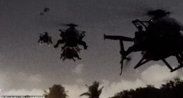 Trump has deployed B-52 nuclear bombers, guided missile destroyers, F-35B fighter jets, P-8 Poseidon spy planes, a nuclear submarine and around 6,500 troops. Included in that group is the Army's 160th Special Operations Aviation Regiment, known as the 'Night Stalkers (pictured)