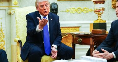 President Donald Trump has imposed major new sanctions on Russia after canceling a meeting with President Vladimir Putin in a sign he is losing patience with the ongoing conflict. 'These are tremendous sanctions,' the president said in the Oval Office on Wednesday during a meeting with NATO General Secretary Marke Rutte. The levies specifically target two of Russia's largest oil companies, as the White House referred to them as the primary funders of 'the Kremlin's war machine'. The sanctions apply to Russia's Open Joint Stock Company Rosneft Oil Company (Rosneft) and Lukoil OAO (Lukoil) and it's subsidiaries. 'Those are against their two big oil companies, and we hope that they won't be on for long. We hope that the war will be settled,' Trump said.