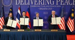Trump oversees ‘historic’ ceasefire deal as Thailand and Cambodia end long-standing border dispute
