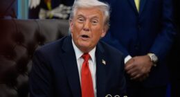 President Donald Trump answers questions from reporters during a Diwali celebration in the Oval Office at the White House, Tuesday