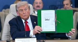 Trump signed the Israel-Hamas ceasefire agreement formally signifying the end of the bloody two-year war