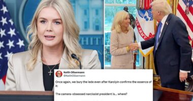 President Donald Trump hasn't appeared in public since Tuesday, igniting fresh speculation from liberals that something is awry. 'Once again, we bury the lede even after [Karoline] confirms the essence of it: The camera-obsessed narcissist president is... where?' asked former MSNBC host Keith Olbermann on X on Friday. 'How long has Trump BEEN missing?'