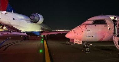 Both of the planes were taxiing at the time of the crash, which occurred on Wednesday night