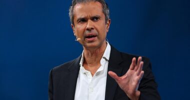 Dr Aseem Malhotra, a British cardiologist, is pictured above in Birmingham ,UK, on September 6. He has suggested that Trump's alleged problems may be caused by statins