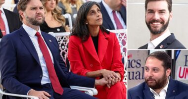 JD Vance is facing criticism for his response to racist leaked texts from the Young Republicans club after it erupted into a national scandal. The GOP college grassroots organization was last night plunged into chaos after leaked group chats, where members referred to black people as monkeys and praised Adolf Hitler, were published by Politico. The vice-president dismissed the outrage over the texts, which included condemnation from Democratic Senator Chuck Schumer.