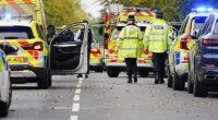 A huge emergency response at the scene of Heaton Park Hebrew Congregation synagogue yesterday
