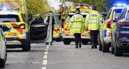 A huge emergency response at the scene of Heaton Park Hebrew Congregation synagogue yesterday