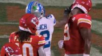 Lions defender Brian Branch swung for Juju Smith-Schuster, sparking a massive brawl