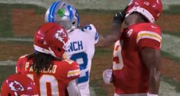 Lions defender Brian Branch swung for Juju Smith-Schuster, sparking a massive brawl