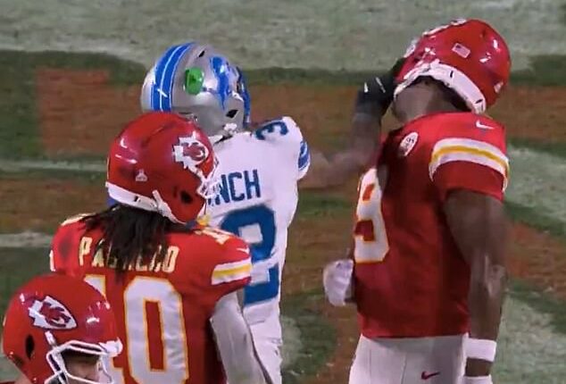 Lions defender Brian Branch swung for Juju Smith-Schuster, sparking a massive brawl