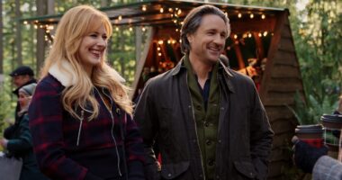 Virgin River. (L to R) Alexandra Breckenridge as Mel Monroe, Martin Henderson as Jack Sheridan in episode 511 of Virgin River
