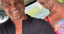 Matt Cameron (pictured wit wife Felicity, 34) has built a reputation on two things: a taste for blunt pronouncements and an unapologetically high-flying lifestyle