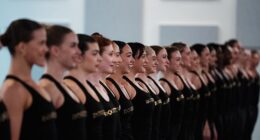 The Radio City Rockettes rehearse for the 2025 Christmas Spectacular in New York