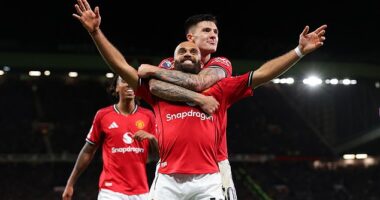 Manchester United clinched their third consecutive win with a commanding performance against Brighton