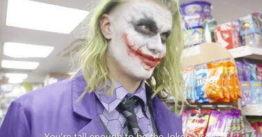 Erling Haaland donned a Joker outfit to scare Manchester locals on the eve of Halloween