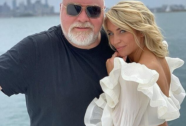 Kyle Sandilands has been left shaken over claims that he once dated The Chase star Mara Lejins. Kyle is pictured with wife Tegan Kynaston