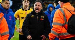 Wolves manager Vitor Pereira has to be dragged away from spat with his OWN FANS after they chanted 'you're getting sacked in the morning'
