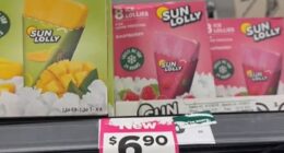 TikTok creator Kate Elizabeth Sharp sparked the excitement after sharing a video of herself stumbling across Sun Lolly ice blocks ($6.90) in her local Woolies