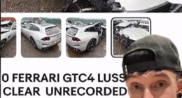 Instagram car fanatic Mat Armstrong (right) says Michail Antonio's crashed Ferrari was listed on eBay for almost £40,000