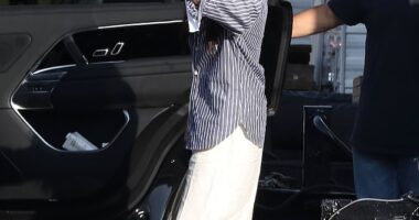 Meghan Markle returns to her acting roots as she films a scene in the upcoming film Close Personal Friends in Pasadena, California