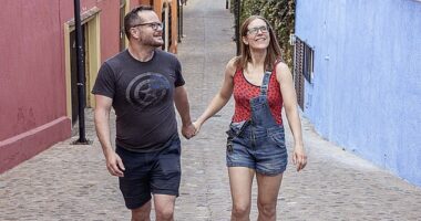 Alan and Katie Donegan (pictured) have revealed how they saved enough money to retire young