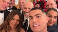 Cristiano Ronaldo took a selfie from a White House dinner hosted by Donald Trump - left to right: Elon Musk, Gianni Infantino, David Sacks, Allison Lutnick, Howard Lutnick, Ronaldo, Georgina Rodriguez, Greg Brockman