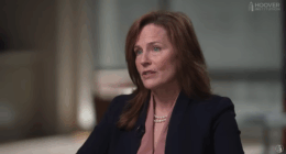 Amy Coney Barrett speaking during an interview.