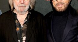 ABBA icons Benny Andersson (L) and Björn Ulvaeus (R) reunited on Sunday night at the opening night of the Broadway revival of Chess at Imperial Theatre in New York