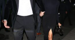 Paparazzi photos of Harry clutching wife Meghan’s hand as they arrived at Momma Kardashian’s no-expenses-spared do were instantly beamed across the world.