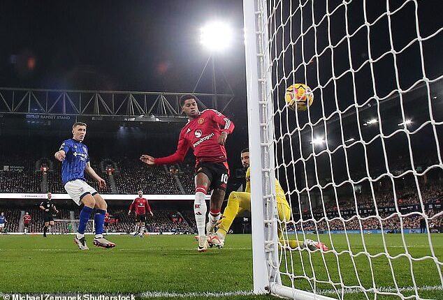 The Ruben Amorim era began with a flying start when Marcus Rashford opened the scoring at Ipswich Town inside two minutes