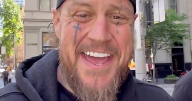 Appearing angry after the experience, the heavily tattooed Tennessee-born artist began: 'Hey man, the Louis Vuitton in Sydney, legitimately just treated us like we were finna (sic) come in and rob that place'