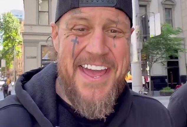 Appearing angry after the experience, the heavily tattooed Tennessee-born artist began: 'Hey man, the Louis Vuitton in Sydney, legitimately just treated us like we were finna (sic) come in and rob that place'