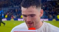 Andy Robertson was on the brink of tears as he paid tribute to Diogo Jota after leading Scotland to World Cup qualification