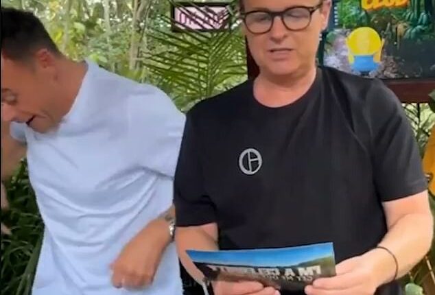 Ant McPartlin screams in horror after a rogue spider lands on him in hilarious behind-the-scenes moment on I'm A Celebrity