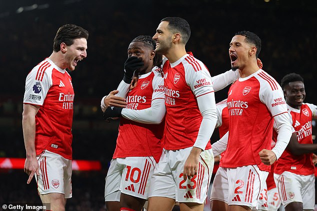 Arsenal beat Tottenham 4-1 on Sunday to go six points clear at the top of the Premier League