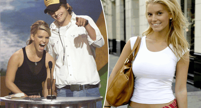 Ashton Kutcher’s reaction to 22-year-old Jessica Simpson saying she was still a virgin (Video)