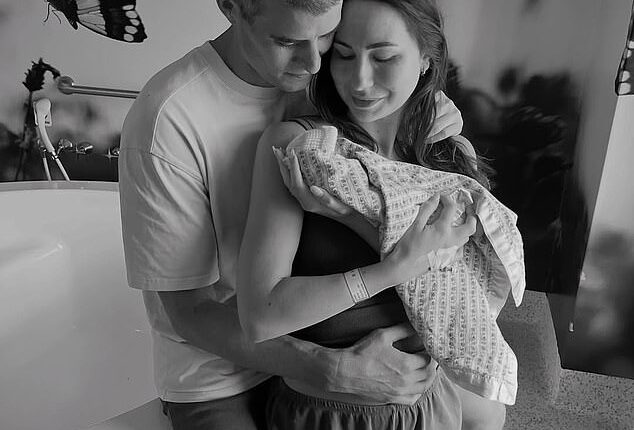 Bill Goldsmith and partner Isabelle Eiserman (pictured) shared the devastating news that their daughter was tragically stillborn on Monday