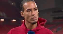 Awkward moment Virgil van Dijk shuts down Trent Alexander-Arnold question from Theo Walcott