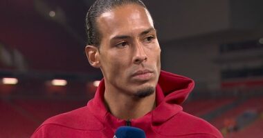 Awkward moment Virgil van Dijk shuts down Trent Alexander-Arnold question from Theo Walcott