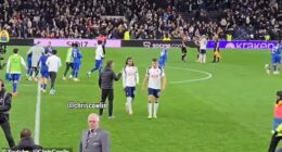 Frank performed his usual post-match lap of appreciation to applaud those supporters left in the stadium, but a video by Chris Cowlin showed Spence and Van de Ven ignoring their boss