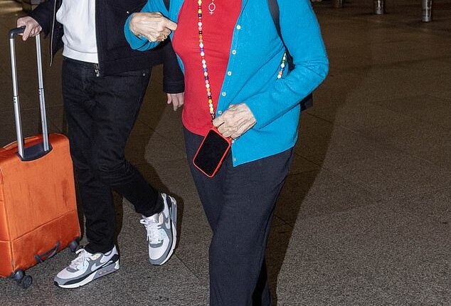 Ruby Wax arrived at London's Heathrow Airport on Sunday as she prepared to jet to Australia to appear on I'm A Celebrity Get Me Out Of Here!