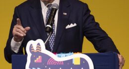 Former President Joe Biden spoke at the Nebraska Democratic Party’s Ben Nelson Gala on Friday, when he hit out at the Trump administration for 'cutting government funding for cancer research' after his administration made it a 'priority'