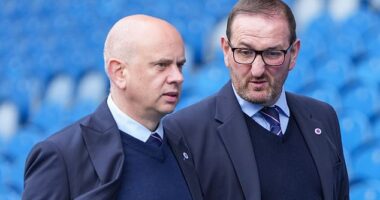 Stewart, above left, and Thelwell have now left Rangers after a brutal parting of the ways