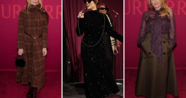 Bloomingdale’s and Burberry unveil holiday windows with Raye, Alicia Silverstone, more celebrities