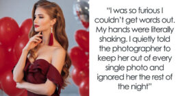 Bridesmaid Breaks Dress Code With Bold Red Dress At All-Black Wedding, Guests Gasp As Bride Sees Red