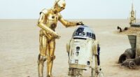 In Star Wars, C-3PO's silver leg often reflects the surroundings to make it look more golden (such as the desert scenes on Tatooine)