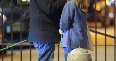 Comedian Louis C.K. - who was 'canceled' after admitting to multiple sexual misconduct allegations in 2017 - was seen kissing Philip Seymour Hoffman's widow more than a decade after the Oscar-winner died of an accidental drug overdose