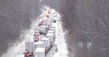 An Indiana interstate had a 45-car pile up thanks to blustery weather conditions