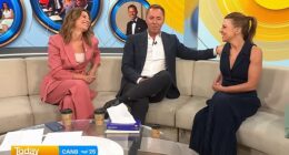 Channel Nine turned Clint Stanaway's final Weekend Today broadcast into a painfully drawn out two hour tribute. (Pictured centre)